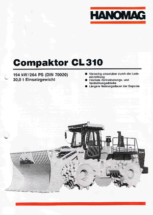 Skládkové kompaktory Hanomag CL 310