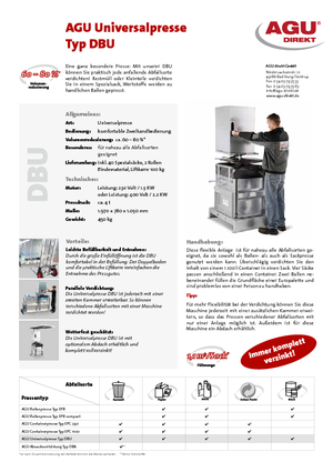 Lisy na odpad AGU DBU-Tandem