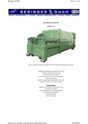 Lisy na odpad Beringer reducer x 5 MB