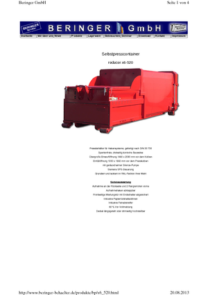 Lisy na odpad Beringer reducer x 6-520 MB