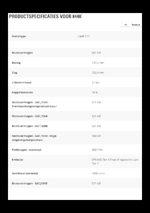 Kolové buldozery Caterpillar 844K