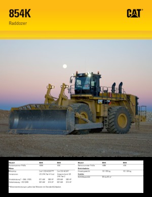 Kolové buldozery Caterpillar 854K