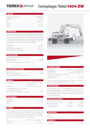 Kolová rypadla Atlas 1404 ZW