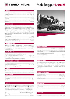 Kolová rypadla Atlas 1705 M