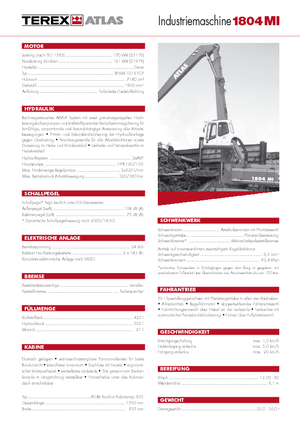 Kolová rypadla Atlas 1804 MI