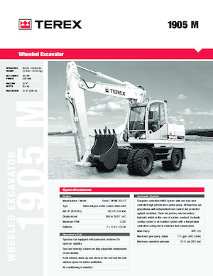 Kolová rypadla Terex 1905M