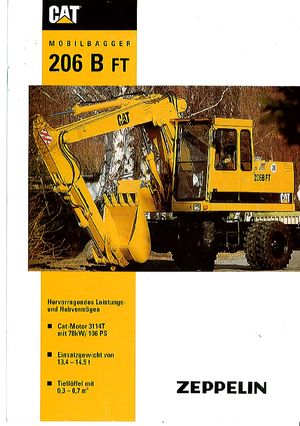Kolová rypadla Caterpillar 206B
