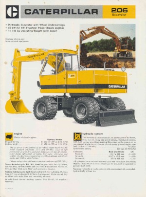 Kolová rypadla Caterpillar 206