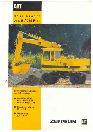 Kolová rypadla Caterpillar 214B
