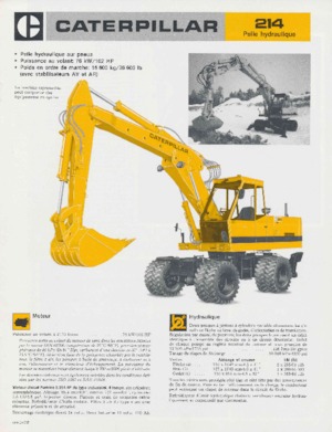 Kolová rypadla Caterpillar 214