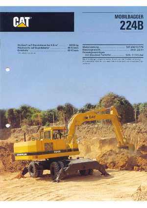 Kolová rypadla Caterpillar 224 B