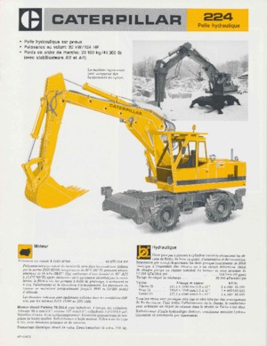 Kolová rypadla Caterpillar 224