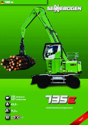 Manipulátory s materiálem Sennebogen 735M E