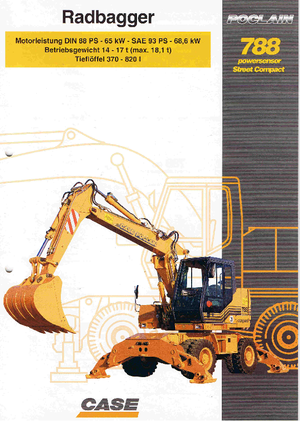 Kolová rypadla Case Poclain 788 P2AL