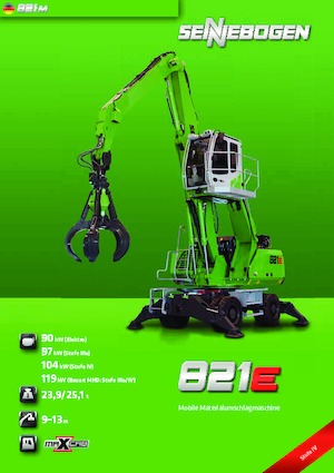 Manipulátory s materiálem Sennebogen 821M E