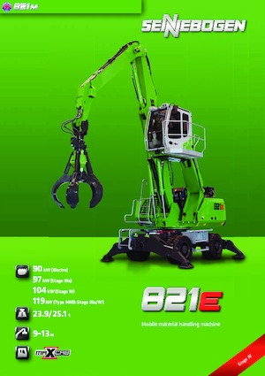 Manipulátory s materiálem Sennebogen 821M E