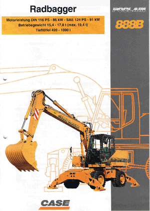 Kolová rypadla Case Poclain 888 B PL