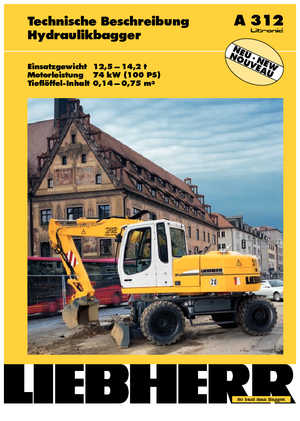 Kolová rypadla Liebherr A 312 Litronic