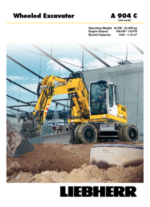 Kolová rypadla Liebherr A 904 C Litronic
