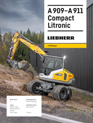 Kolová rypadla Liebherr A 911 Compact Litronic 