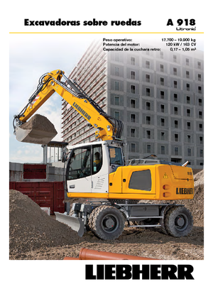Kolová rypadla Liebherr A 918 Litronic