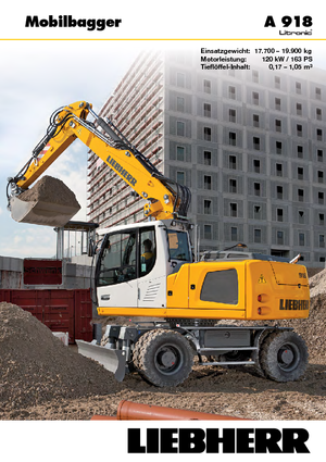 Kolová rypadla Liebherr A 918 Litronic