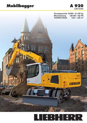 Kolová rypadla Liebherr A 920 Litronic