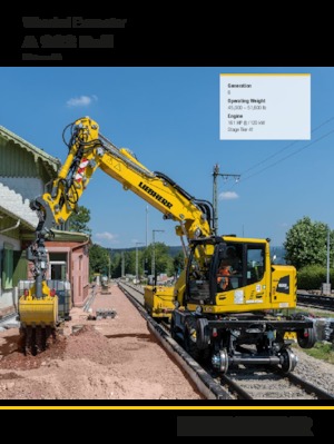 Kolová rypadla Liebherr A 922 Rail Litronic G6.0