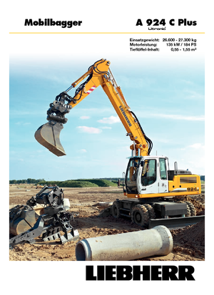 Kolová rypadla Liebherr A 924 C Plus Litronic