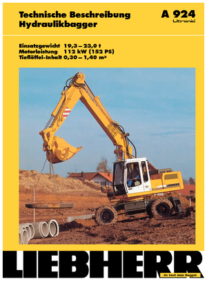 Kolová rypadla Liebherr A 924 Litronic