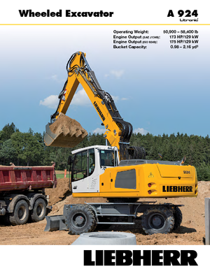 Kolová rypadla Liebherr A 924 Litronic