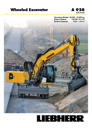 Kolová rypadla Liebherr A 928 Litronic