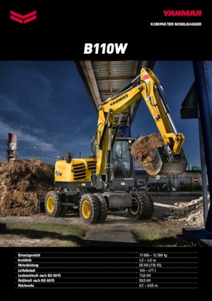 Kolová rypadla Yanmar B 110 PB