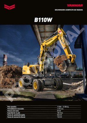 Kolová rypadla Yanmar B 110 PB