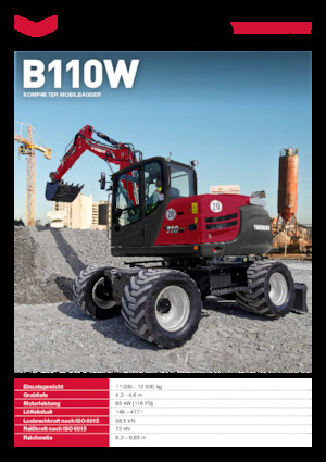 Kolová rypadla Yanmar B110W