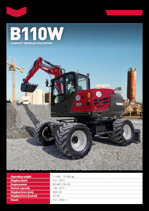Kolová rypadla Yanmar B110W 