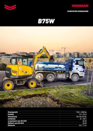 Kolová rypadla Yanmar B75W