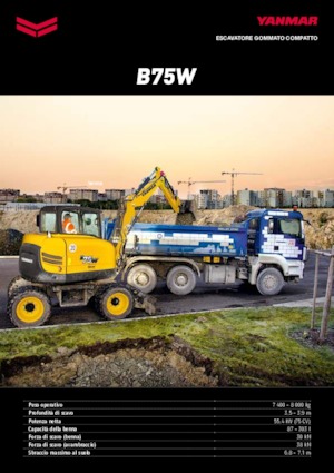 Kolová rypadla Yanmar B75W