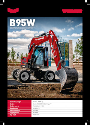 Kolová rypadla Yanmar B95W TPA 