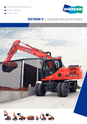 Kolová rypadla Doosan DX140W-3