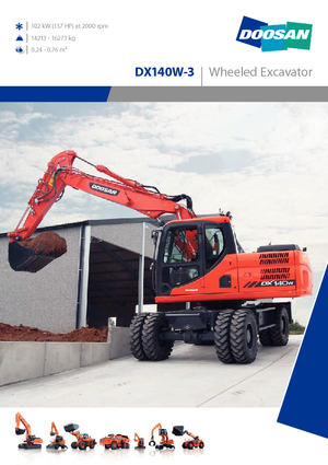 Kolová rypadla Doosan DX140W-3