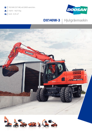 Kolová rypadla Doosan DX140W-3