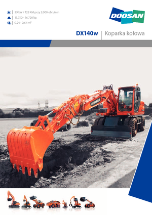 Kolová rypadla Doosan DX 140 W