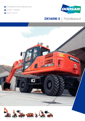 Kolová rypadla Doosan DX160W-3