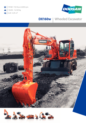 Kolová rypadla Doosan DX 160 W
