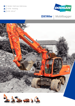 Kolová rypadla Doosan DX 190 W