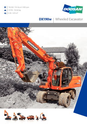 Kolová rypadla Doosan DX 190 W