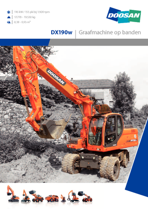 Kolová rypadla Doosan DX 190 W