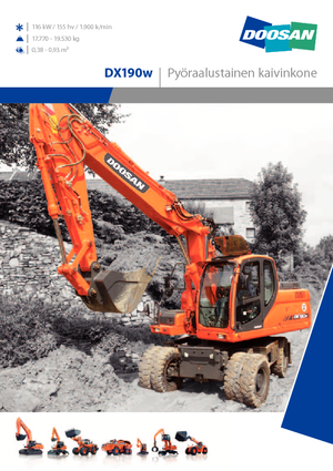 Kolová rypadla Doosan DX 190 W