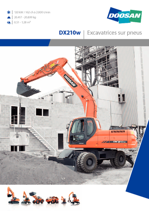 Kolová rypadla Doosan DX210W